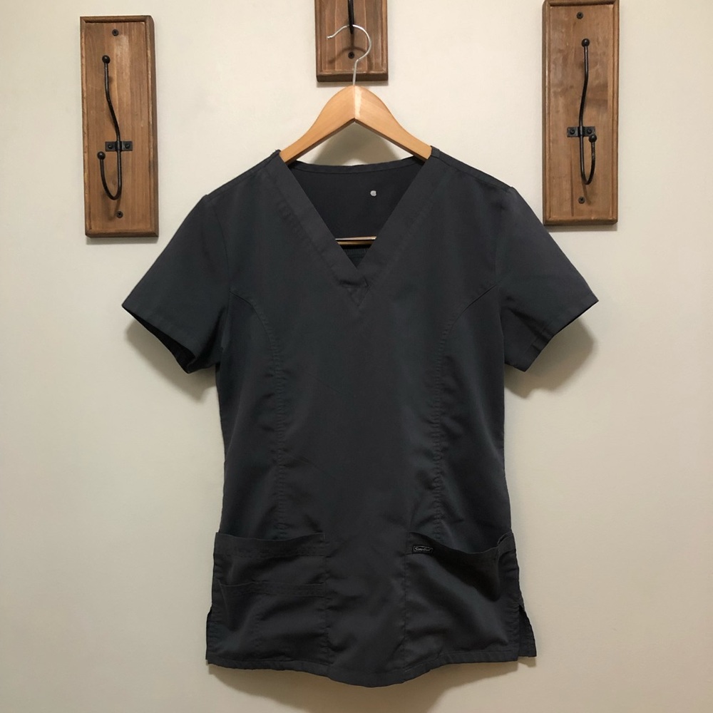 Sanibel Scrub Top in Pewter